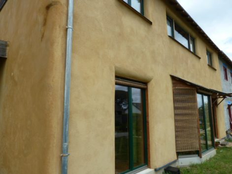 2009 – Nort sur Erdre – Solène et Thomas – Christelle – Corps d’enduit sur construction paille 47