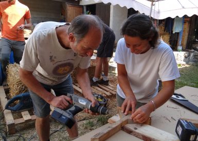 2017 – Sail sous Couzan (42) – Claude et Catherine – Stéphanie – Pose de botte et corps d’enduit – 13