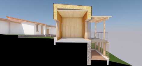 2017 – Sail sous Couzan – Claude – Stéphanie – Extension d’une maison en pisé, en bois terre paille – 2