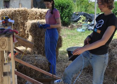 Lannion-22-juin 2016-Nathalie et Gilles-Mickael Verger-Maison paille-retaille des bottes