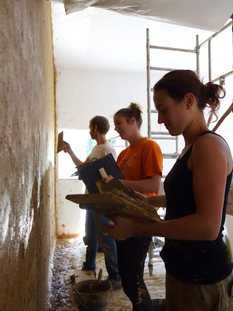 Steph, finitions terre, Quintenas (07, ardèche), 2016