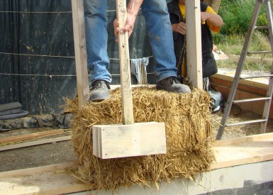 2008 (Juin) – St Etienne de Mer Morte (44) – Jacques – Christelle – Chantier paille et corps d’enduit terre 2