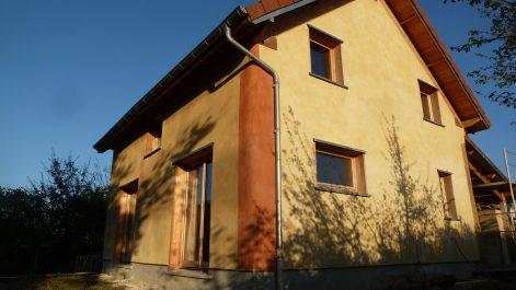 2014 (maison finie en 2016)- Montigny aux Amognes – Marion – Christelle – Chantier enduits de finition intérieurs + décorations + tests résistance 1