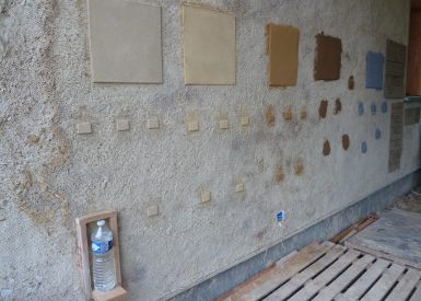2014 (maison finie en 2016)- Montigny aux Amognes – Marion – Christelle – Chantier enduits de finition intérieurs + décorations + tests résistance 11