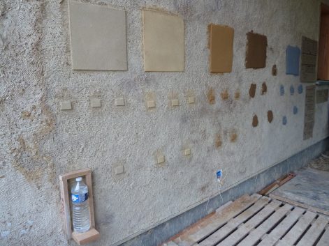2014 (maison finie en 2016)- Montigny aux Amognes – Marion – Christelle – Chantier enduits de finition intérieurs + décorations + tests résistance 11