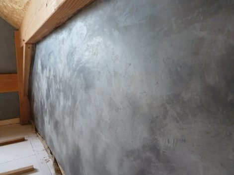 2014 (maison finie en 2016)- Montigny aux Amognes – Marion – Christelle – Chantier enduits de finition intérieurs + décorations + tests résistance 19