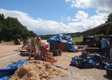 2016 – Ambierle (42) – Stephanie – Stéphanie -isolation en terre paille allégée, adobes-1