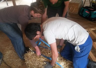 Chantier de corps d’enduit terre sur paille-Sainte Anne sur Brivet-44-Gwen et Tamara-Mickaël Verger-2016-1