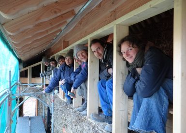 2015, Bedous (64), Stéphanie et Jérémy, Christelle, chantier pose des bottes de paille puis en pro corps d’enduit (mai 2015) et finitions (sept 2016) 10