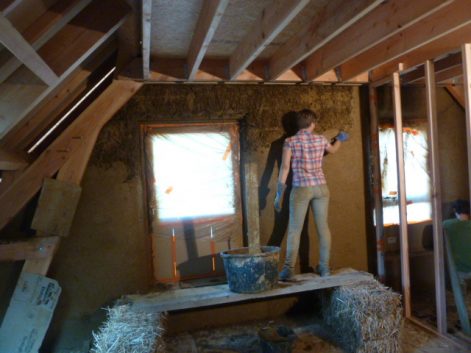 Elven (56) – 2016 (Août) – Anna et Guillaume – Christelle – corps d’enduit intérieur et extérieur 61