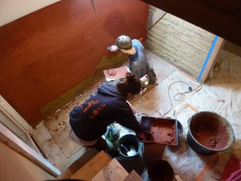 La Bazouge du Désert (35) – 2016 (Mars) – Marie et Hervé – Christelle – Enduits de finition intérieur4