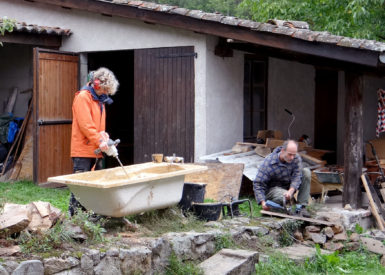 2017 – Sail sous Couzan (42) – Claude et Catherine – Stéphanie – Enduits de finition – 1