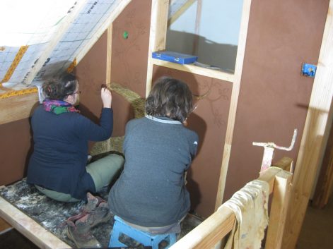 Elven (56)- 2017 (Août) – Anna et Guillaume – Christelle – enduits de finition intérieurs 17