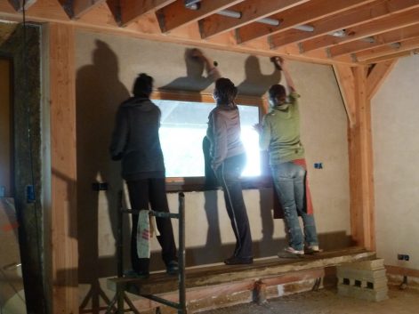 Elven (56)- 2017 (Août) – Anna et Guillaume – Christelle – enduits de finition intérieurs 7
