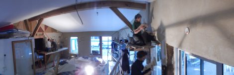 Dolus d’Oléron (17)- 2017 (Septembre) – Morgane et Seb – Christelle – enduits de finition intérieurs 17