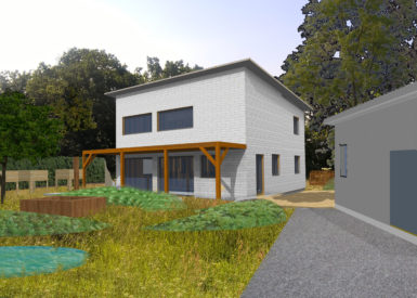 Chantier habitation bois et paille-Bretagne-Sixt sur Aff