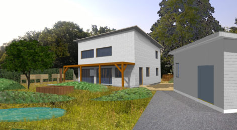 Chantier habitation bois et paille-Bretagne-Sixt sur Aff