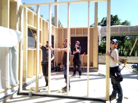 chantier linel ossature bois paille