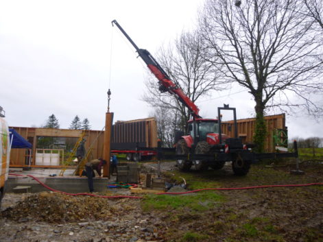 levage structure bois paille