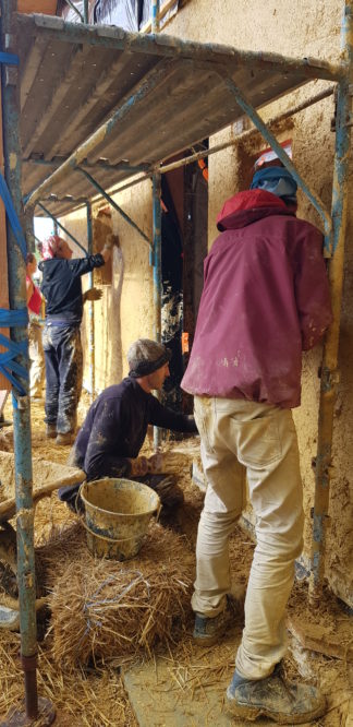 Le Vigan (46) – 2019 – Anne-Claire et Patrick – Christelle – paille et corps d’enduit – 04