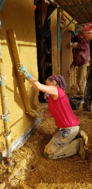 Le Vigan (46) – 2019 – Anne-Claire et Patrick – Christelle – paille et corps d&rsquo;enduit – 06