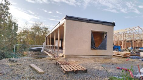 Enduit chaux sur paille